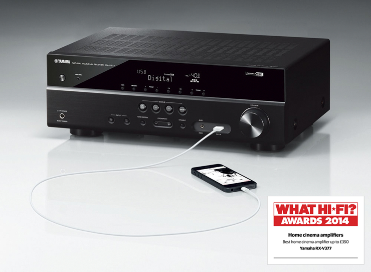 FH至尊5.1声道家庭影院收音扩音机RX-V377 荣获2014年度What Hi-Fi?五星评价大奖
